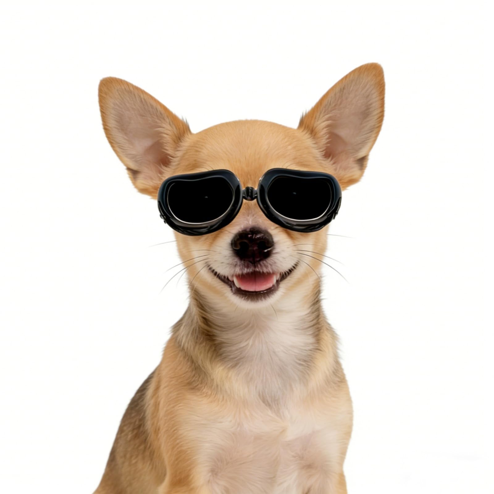 Enjoying Dog Goggles Small Breed, Dog Sunglasses UV Protection, Cycling Eye Protection for Small Dogs, Breathable Windproof Dustproof Anti-Fog, Adjustable Straps, Classic Black