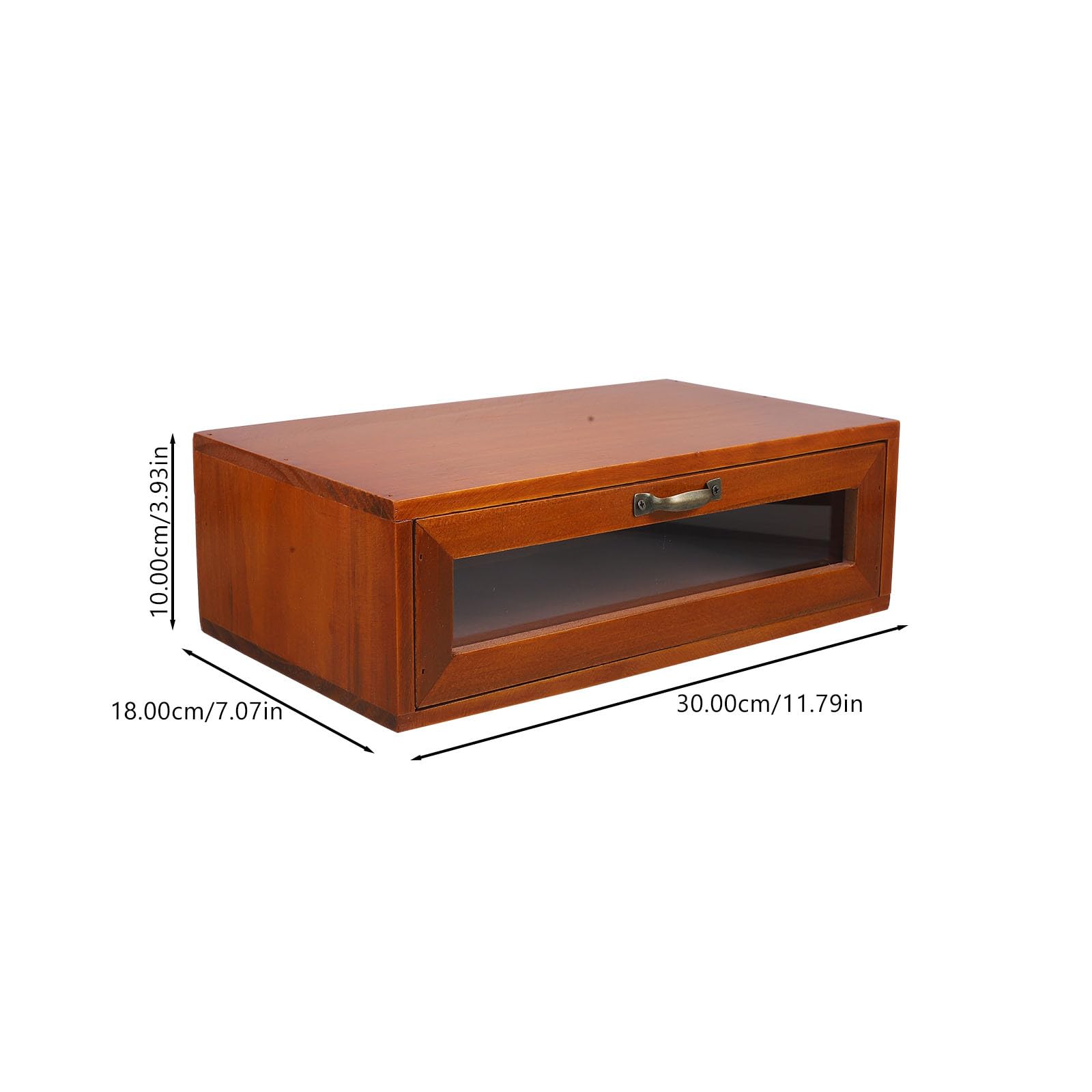 TOYANDONA Organizer da Scrivania in Legno Solido con Cassetto Singolo, Scatola Porta Cosmetici e Porta Prodotti la Cura della Pelle, Organizer Multifunzione per Ufficio, Bagno e Camera
