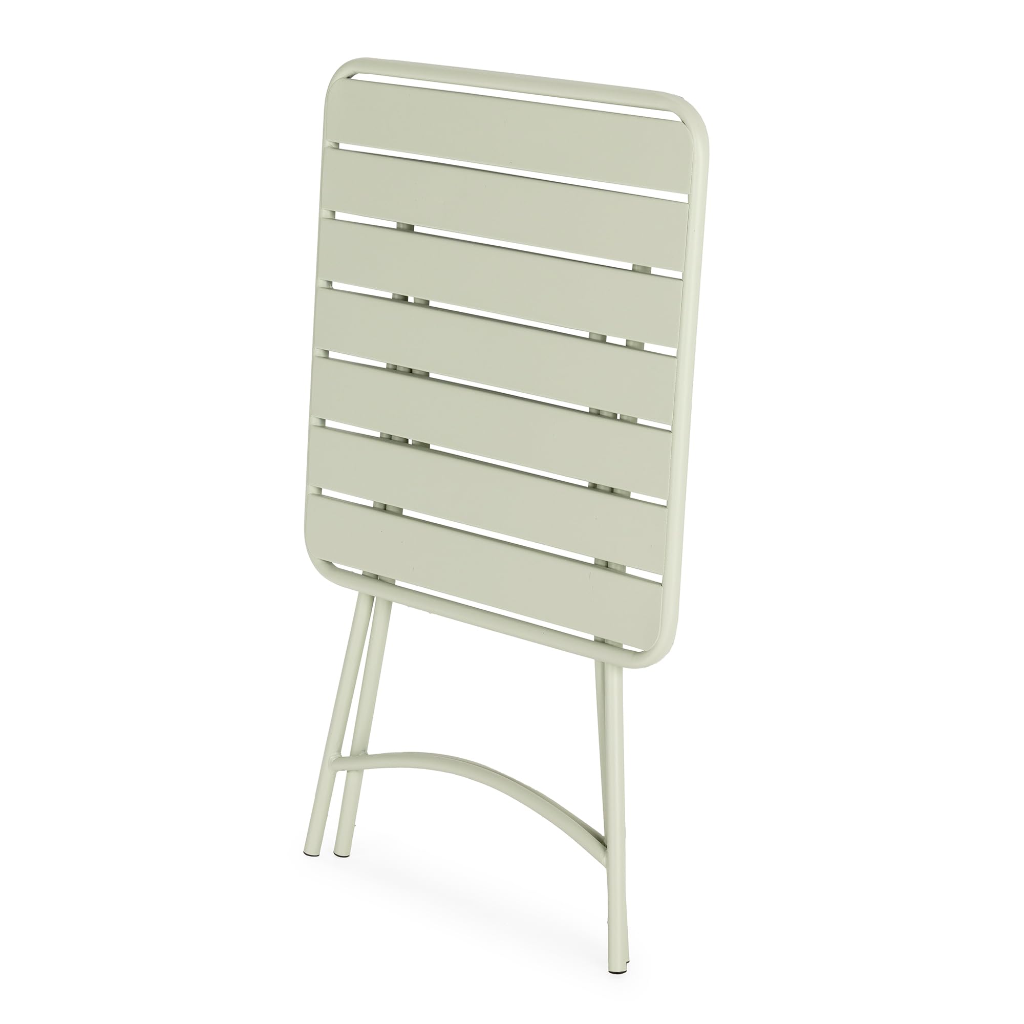 HOMN LIVING Klappbarer Gartentisch, Perle, quadratisch, aus Metall, Grün, 60 x 60 x 74 cm