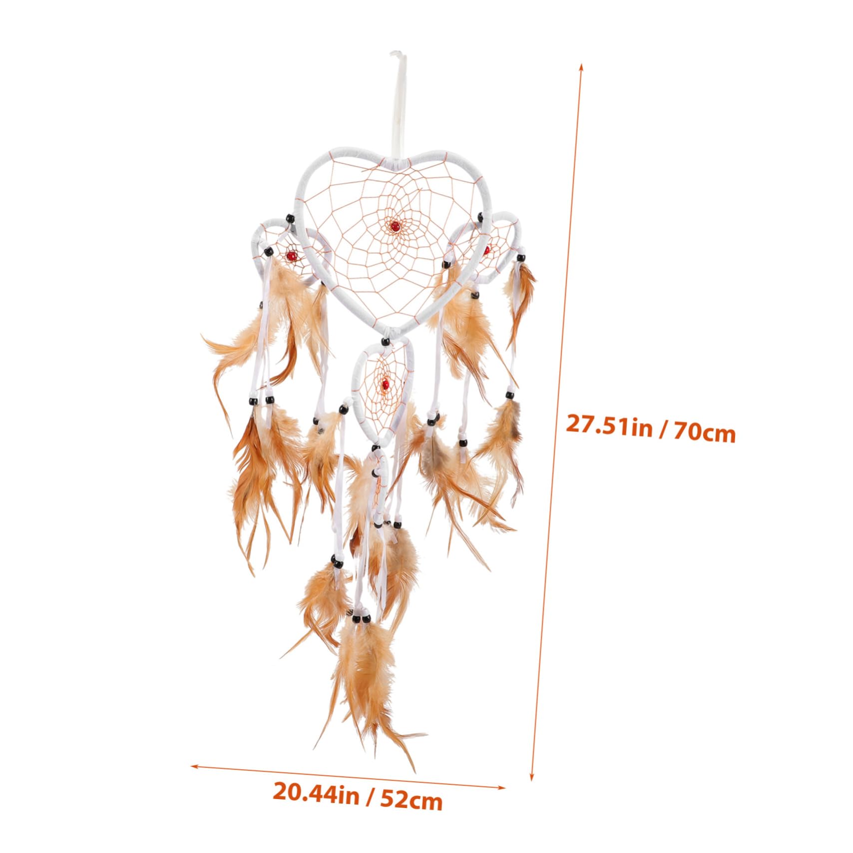 Zerodeko 3stücke Delicate Plume Dreamcatcher Dekoration Für Zuhause Herzförmiger Makramee Mit Federn Für Wohnzimmer Und Schlafzimmer Schafft Eine Romantische Atmosphäre