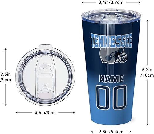 Miniatura 9 de OAOANS Taza de café de acero inoxidable personalizada con tapa sellada, regalo de ventilador aislado mantiene las bebidas frías y calientes. Diseño