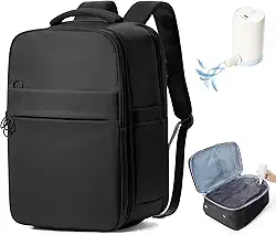 Mochila a vácuo de viagem para mulheres e homens, aprovada por companhias aéreas, bolsa de compressão a vácuo, bagagem de mão, mochilas essenciais de viagem com compartimento para laptop de