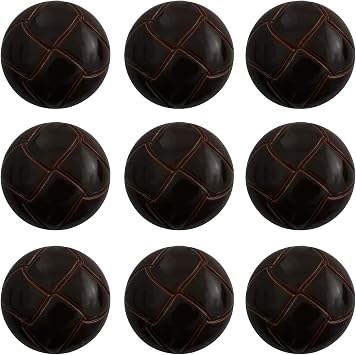 XGNG 50PCS Brown Football Pattern Imitation Leather Style Plastic Shank Buttons Craft Plastic Buttons Round Black Plastic Imitation Leather Buttons Set for DIY Sewing Embellishment Sport Coat