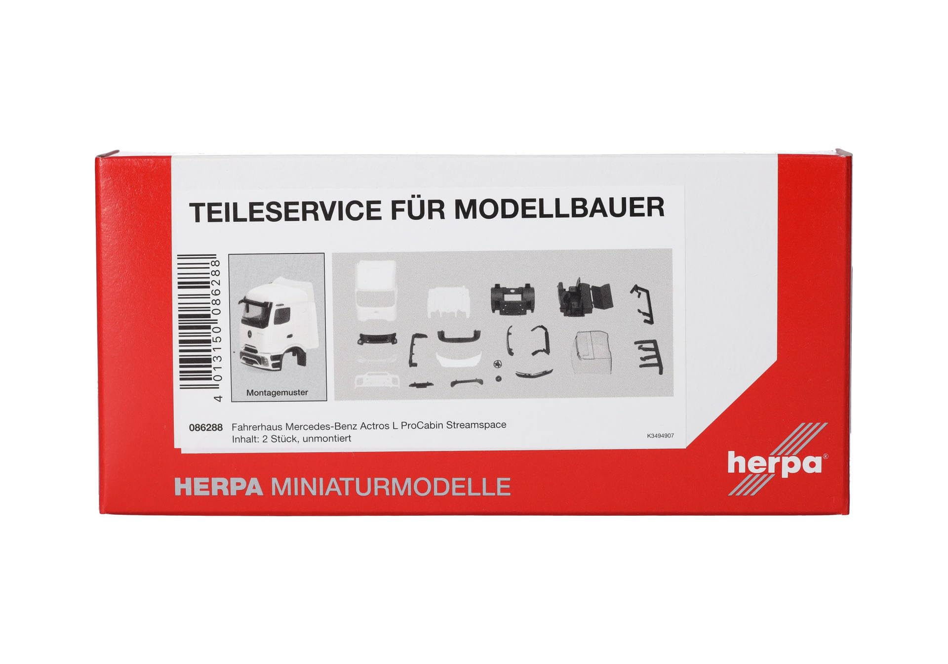 Herpa Parts Service 086288 Driver's Cab MB Actros L ProCabin Streamspace White 1:87