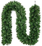 Amazon.co.jp: クリスマス 飾り ガーランド 籐 270cm 260枝数 大きい