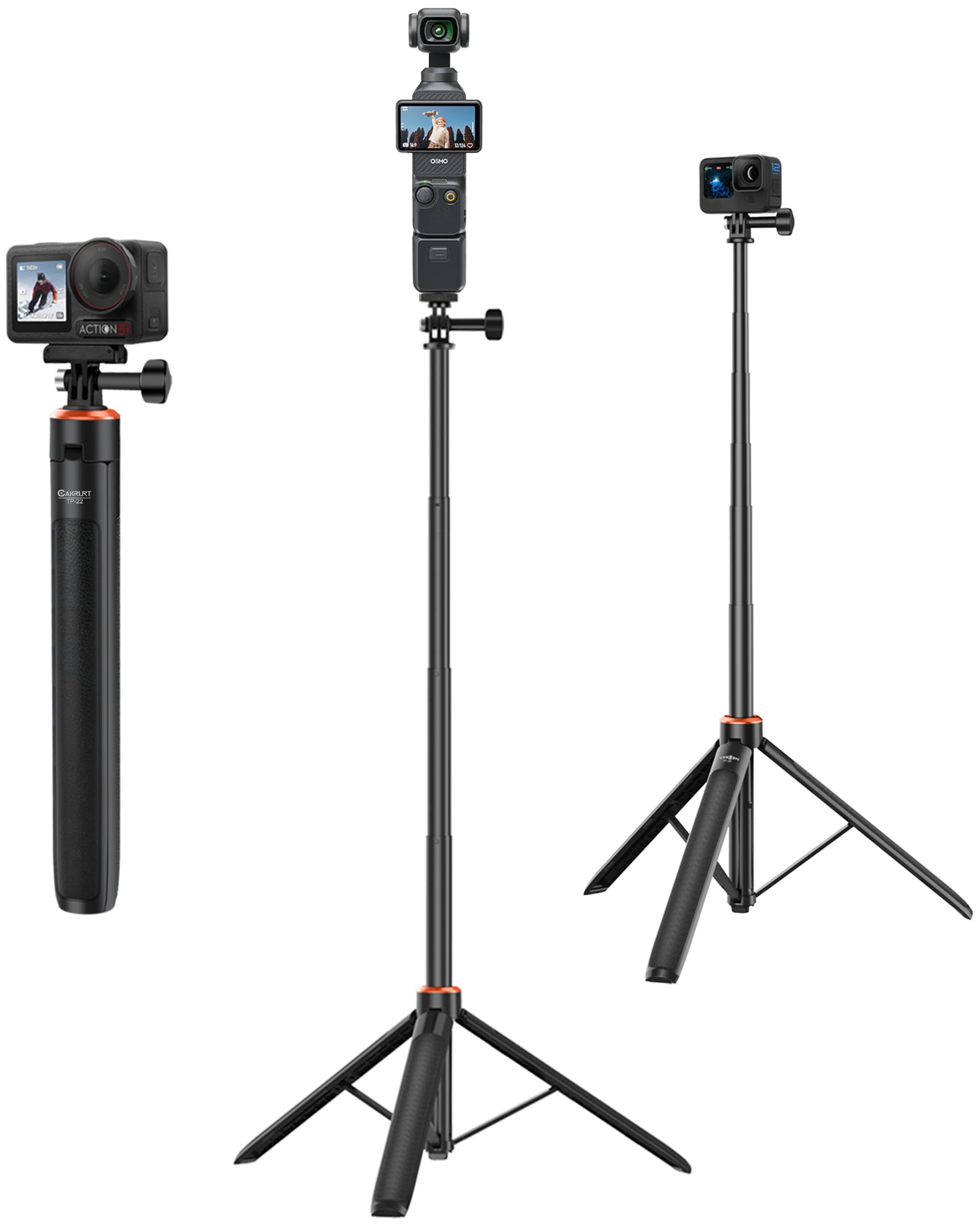 Amazon | DJI Osmo Pocket 3用 伸縮式旅行用 三脚/自撮り棒/一脚兼用