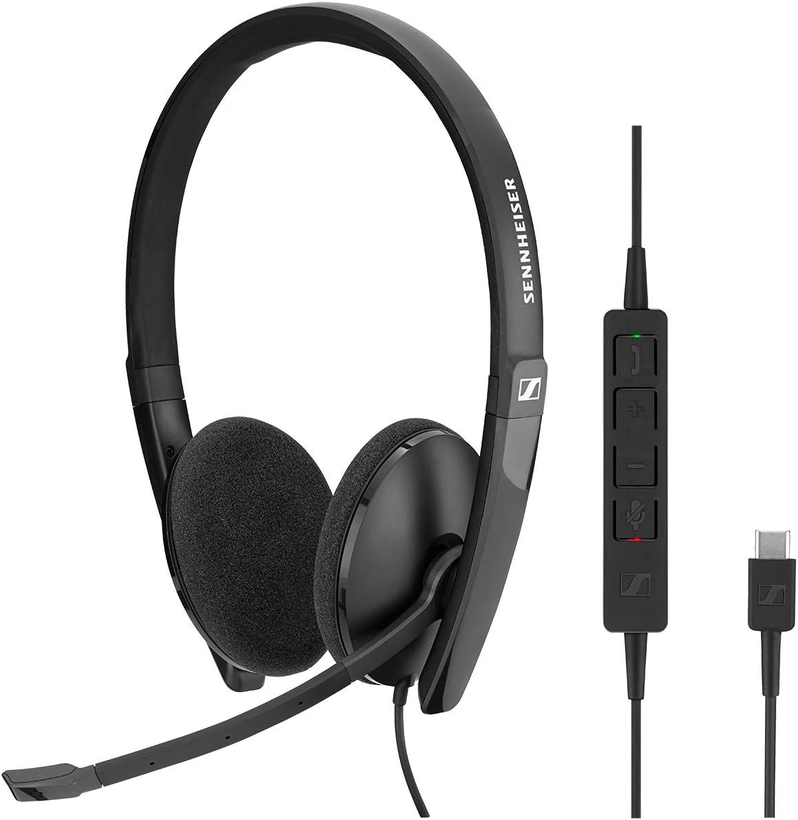 SennheiserSC 160 USB-C (508354) - Double- Sided (Binaural) Headset for Business Professionals | with HD Stereo Sound, Noise-Canceling Microphone, & USB-C Connector (Black)