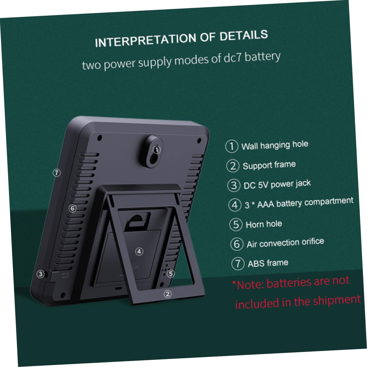 BESTonZON Termometro Digitale Misuratore di Umidità Interna Monitor della Temperatura per Cameretta Soggiorno Cucina Ufficio Dimensioni Pratiche Leggere Trasportabili