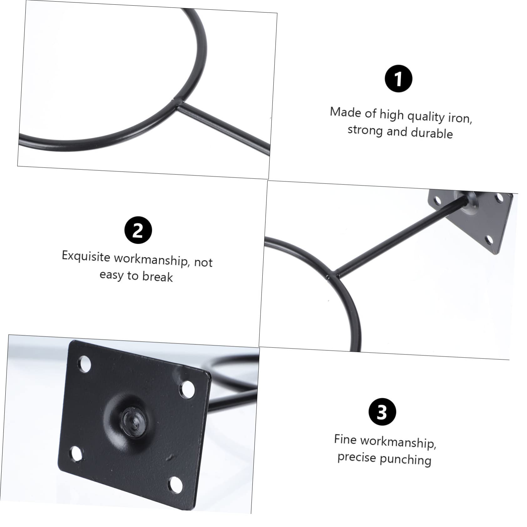 Kisangel Titular De La Pelota Peana Monitor Canastas Baloncesto Soporte De Bola Porta De Garaje Bastidores De Bolas Soportes para Tapones De Pared Planchar Black