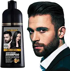 Shampoo Tonalizante Natural Escurecedor Cabelo e Barba 400 ml Duração 30 dias Sem Amônia Preto