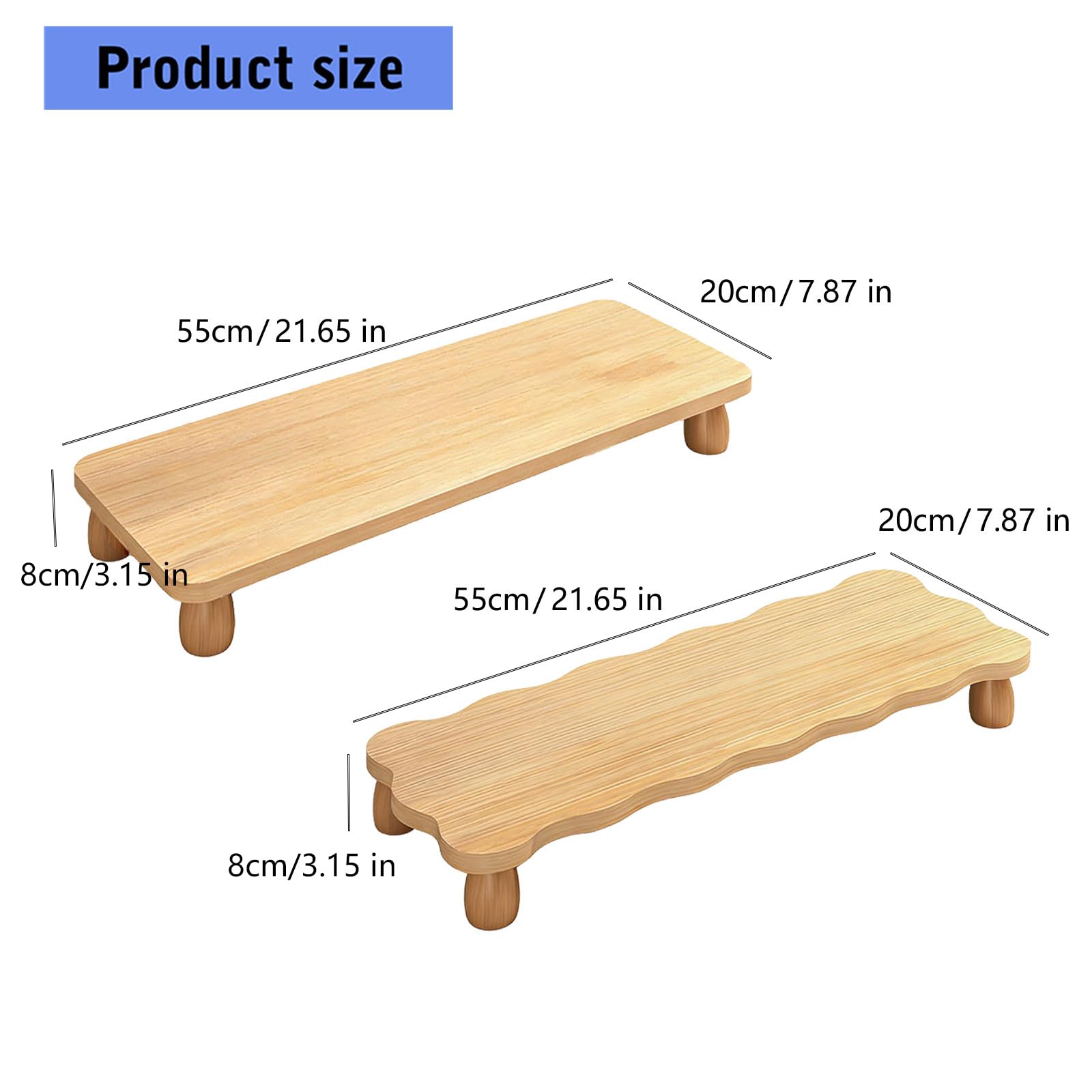 Supporto per monitor in legno con spazio extra per riporre lo schermo del computer, per organizzare la scrivania e pianificare la scrivania ergonomica