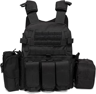 FABROX Vest outdoor tactical multi-functional expansion convenient military training exercise uniform (Color : B, Size : 1pc)