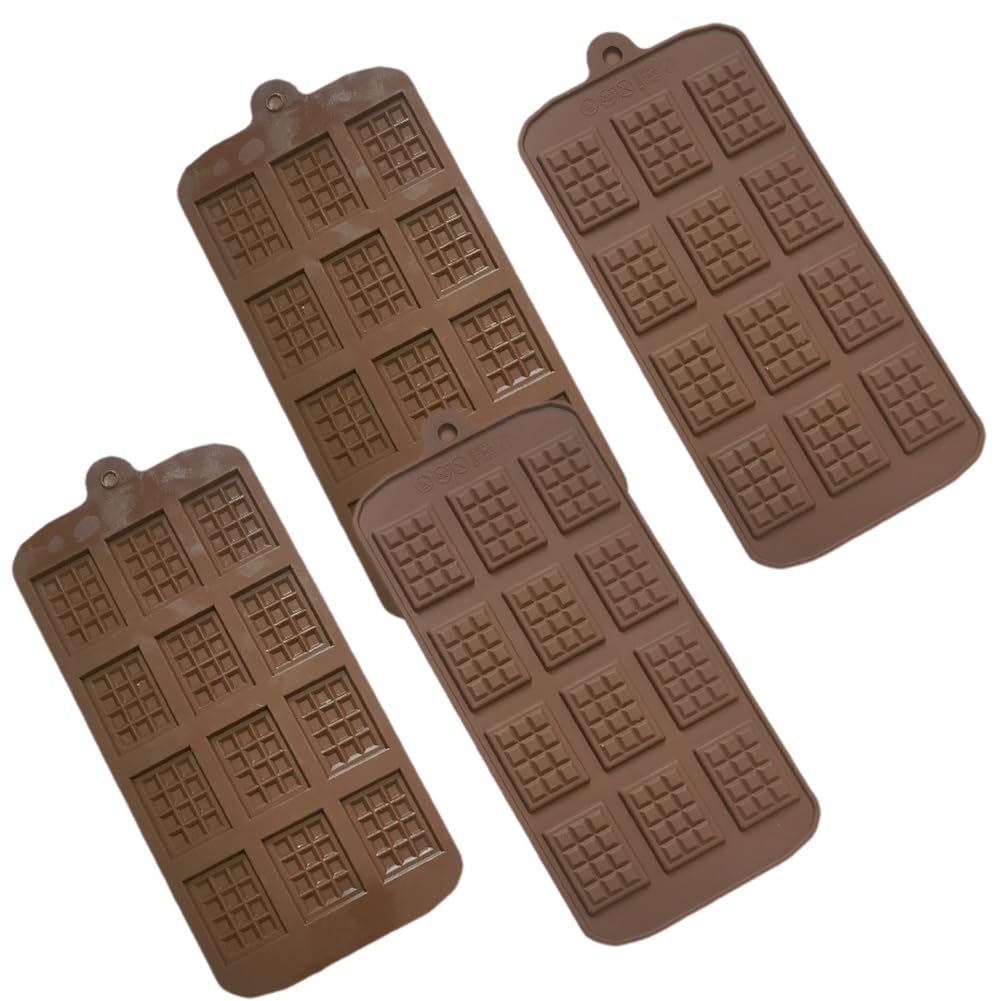 2 Stampi Per Cioccolatini In Silicone - 6 Barrette Cadbury Style Fai Da Te - 4