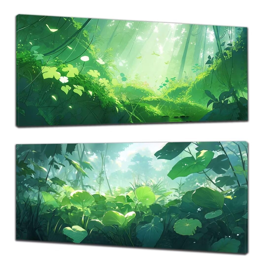 2 Pezzi pianta Pittura Diamante, 5D Diamond Painting verde, 40x90cm Diamond Painting Grandi Dimensioni, Strass Ricamo a Punto Croce Kit Diamond Painting per Decorazioni Natalizie Casa e Regalo J-7
