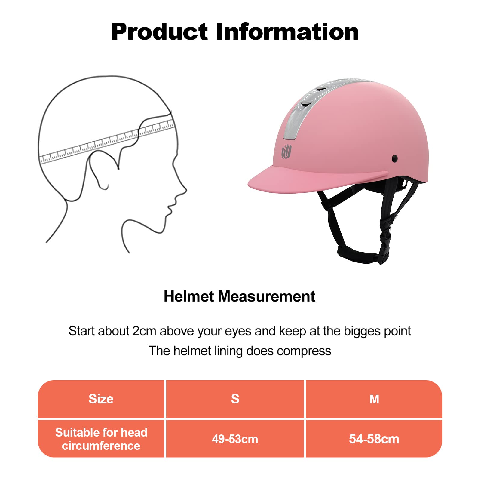 Casco de Equitación, Casco de Montar Ajustable Unisex Adulto, Casco de Equitación Infantil, Protección para Todos Los Jóvenes Entusiastas de La Equitación