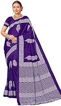 RUSHTEX Mulmul Cotton Saree for Women with Unstitched Blouse Piece, Hand Block Bagru Print