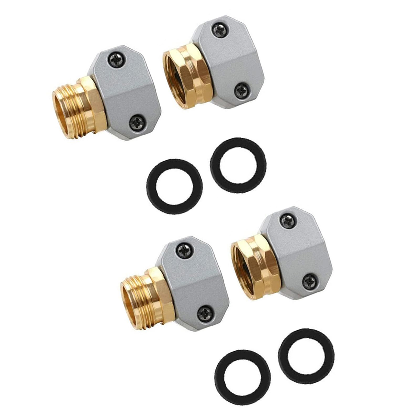 Pangboer Multicolor 2Pack Professional Hose Mender Fitting Garden Hose Connectors For Outdoor Gardening And Watering Needs Zincs Alloys Fitting