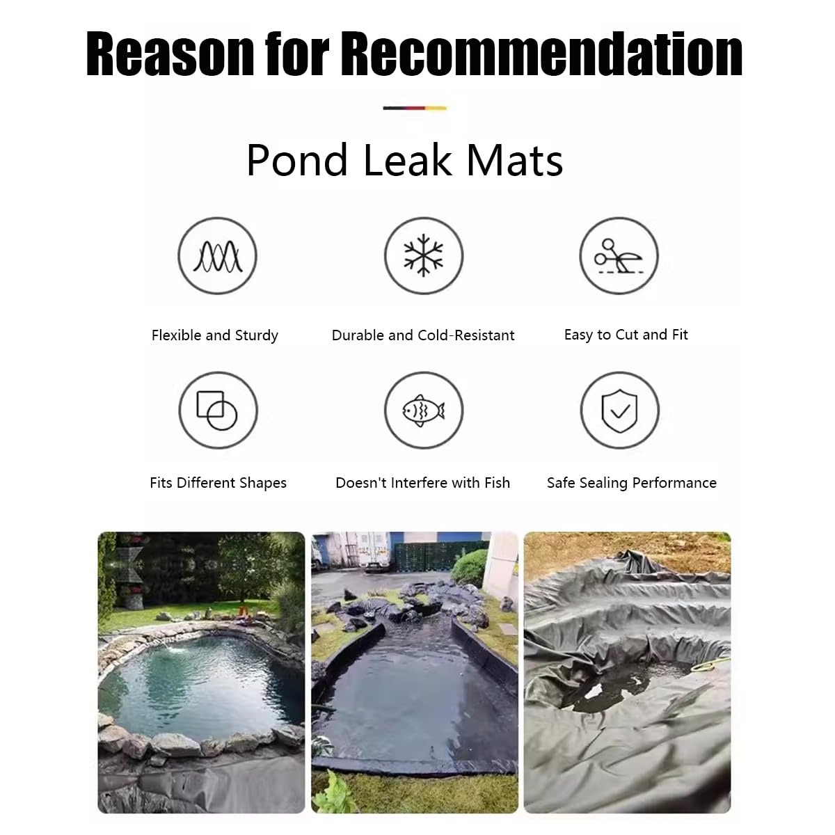 Bâche HDPE Protection Étang 6x10m (19x33ft) - Revêtement Résistant Déchirure, UV Et Imperméable Pour Bassin Jardin, Piscine Naturelle, Fontaine