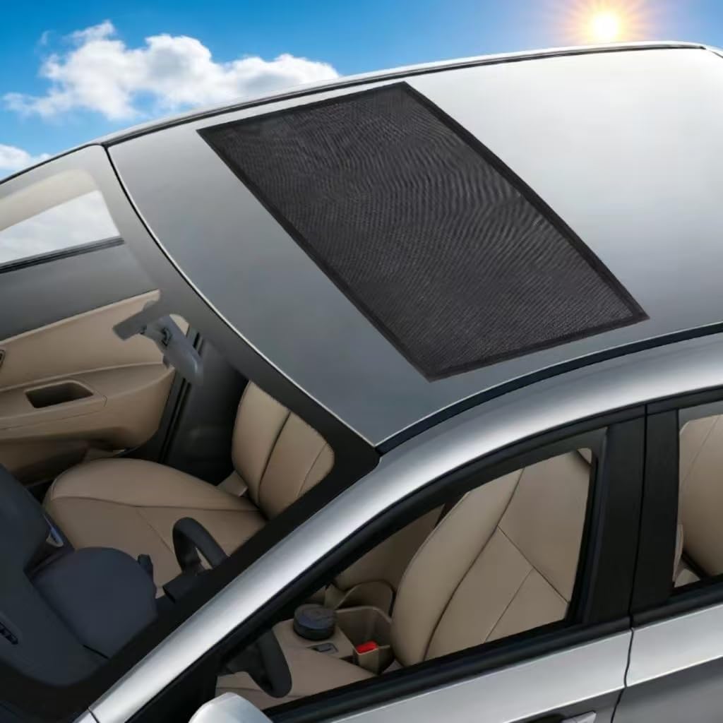 EOYLBFWH Car Sunroof Sun Shade for MG HS PHEV 2018-2024 2025, Breathable Mesh Anti-Mosquito Car Roof Window Net Camping Sunroof Sunshade visor,160 * 100