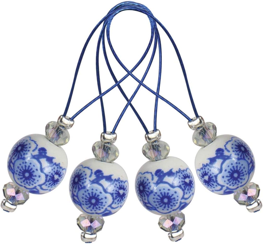 KnitPro ZOONI: Bead Stitch Markers: Blooming Blue, Assorted