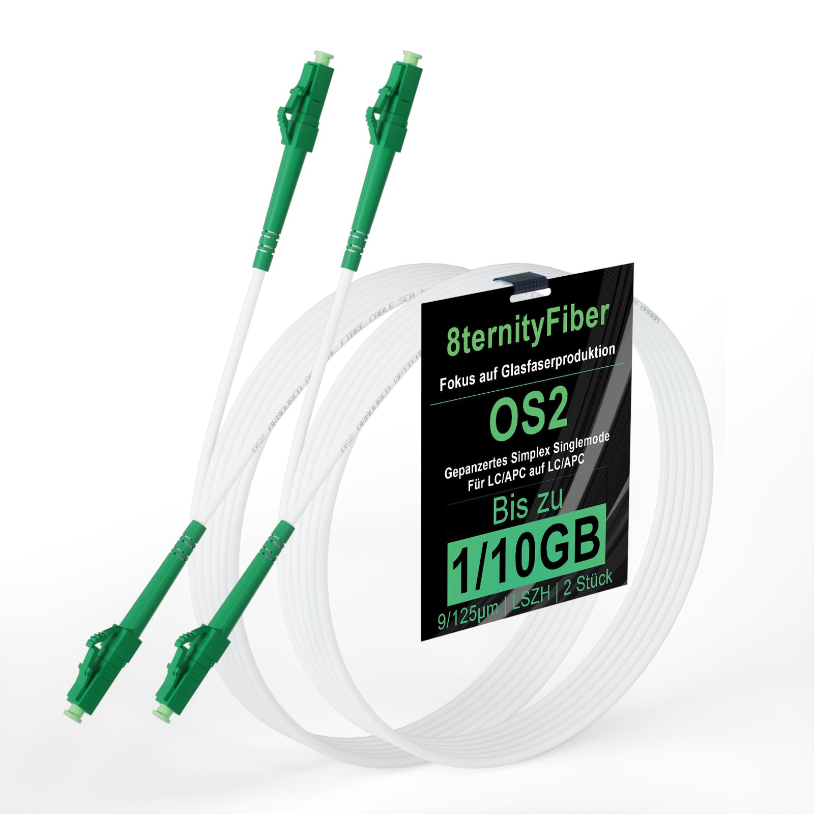 8ternityFiber LC auf LC Fibre Patch Cable OM3 0,5 m/1,6 ft,