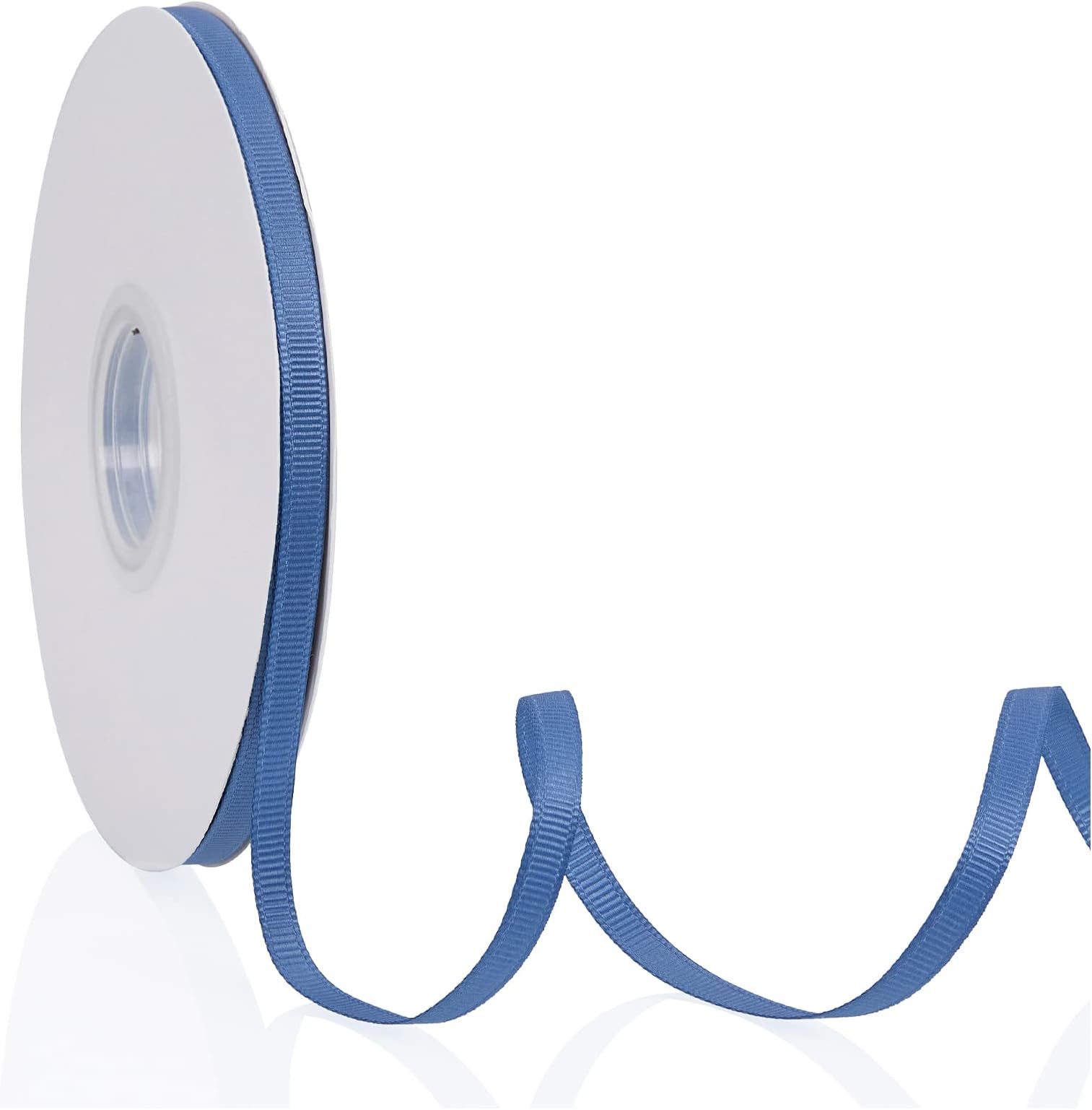 Dusty Blue 1/4" X 50 Yards Solid Color Double Faced Grosgrain Ribbon for Gifts Wrapping, Wedding, Party, Crafts, Hair Bows, Flowers, Home DIY Decor