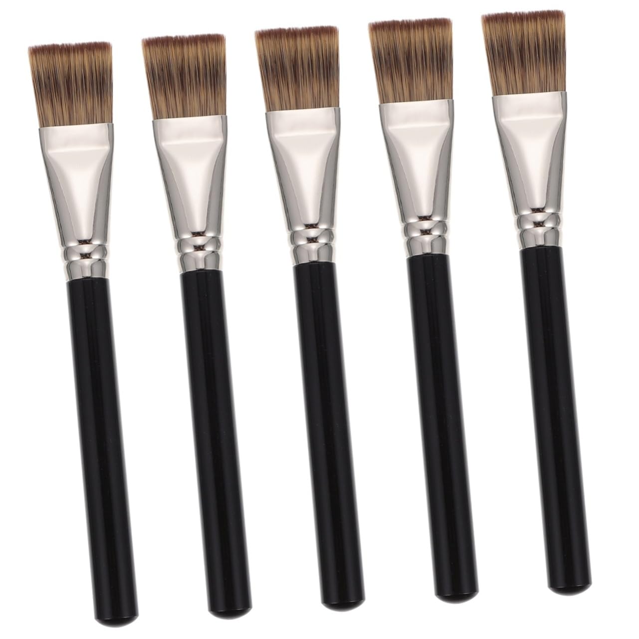 Didiseaon 5pezzi Pennello Fondotinta Portatile Per Trucco Pennello Per Miscelazione Cosmetico Con Setole Morbide e Dense Per Donne e Ragazze