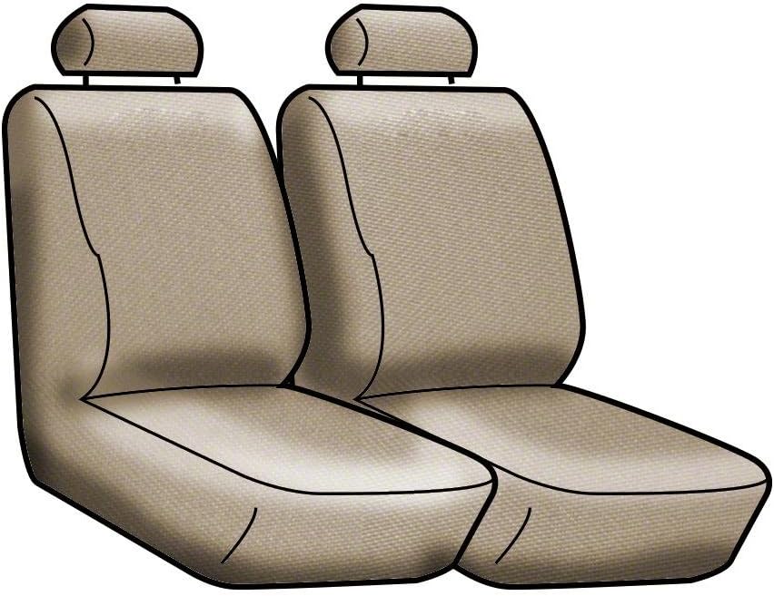 Coverking Custom Fit Front 50/50 Bucket Seat Cover for Select Honda Pilot Models - Neosupreme (Charcoal with Black Sides)