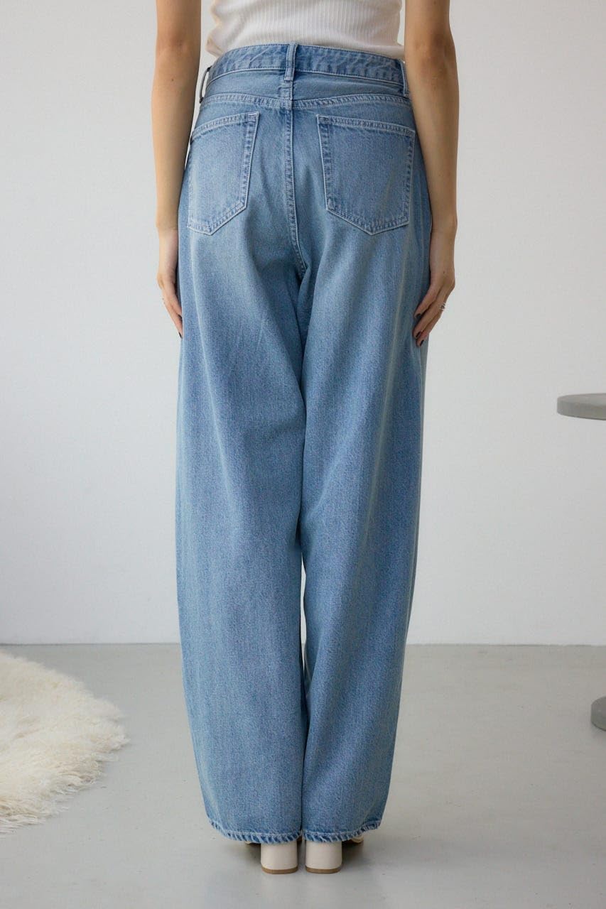 [AZUL by moussy] [アズールバイマウジー] デニムパンツ L/B ライトオンス カーブ デニム ショート丈 レディー