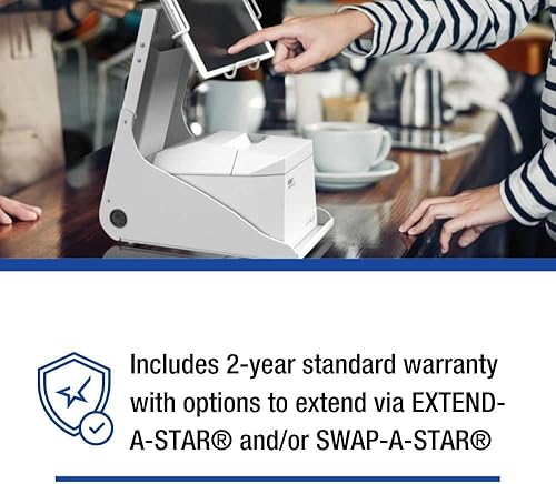 Miniatura 8 de Star Micronics TSP143IVUW Wi-Fi (WLAN)USB-CEthernet (LAN) Impresora térmica de recibos con CloudPRNT, cortador y fuente de alimentación interna -