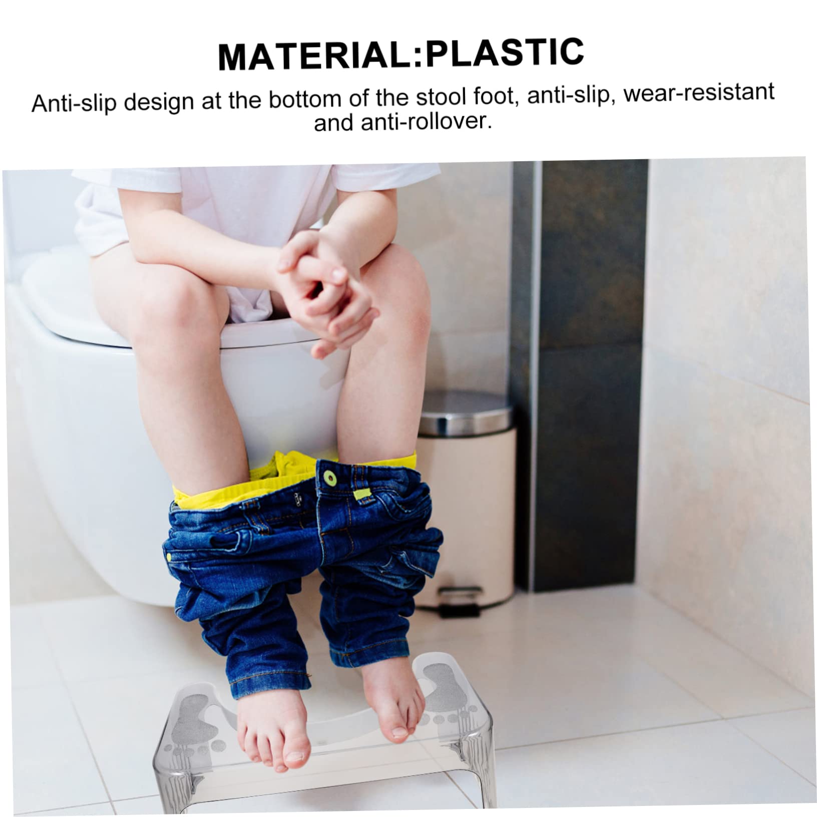 Sgabello Per Wc Gradino Antiscivolo Rialzato Per Bambini Resistente E Comodo Per Uso Domestico in Bagno