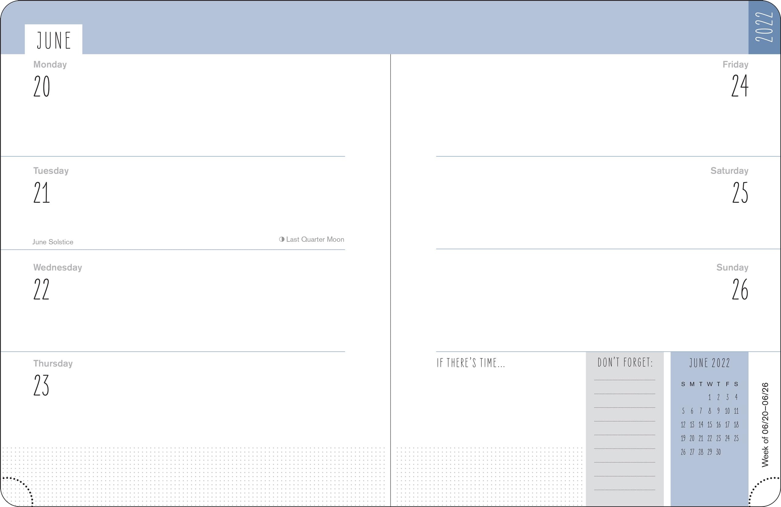 Blue Agate 2022 Calendar (Desk Calendar)