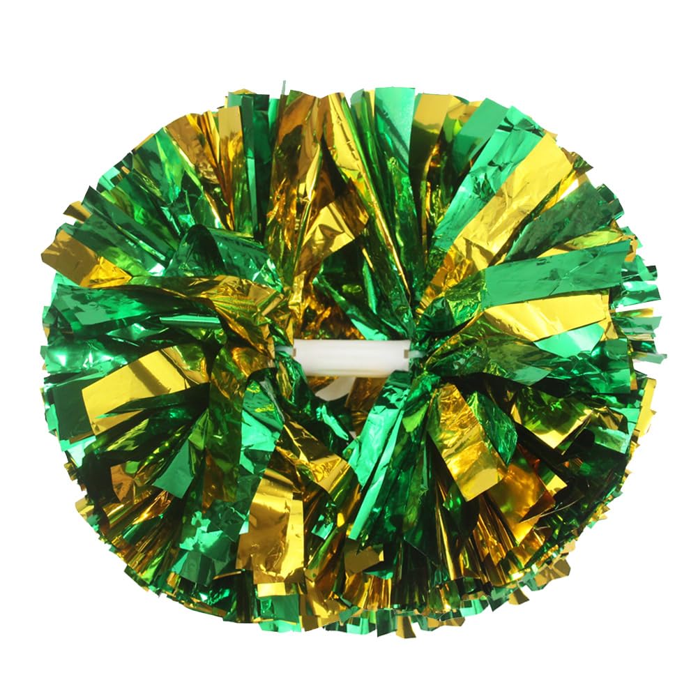 Hooshing 2/6/12PCS Cheerleading Pom Poms with Baton Handle for Team Spirit Sports Dance Cheering Kids Adults