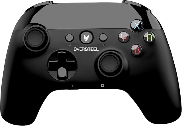 Oversteel Tombac - Wireless Controller for PC and Switch, Vibration, 8 Hour Battery Life, Up to 10m Range, Lithium Battery, USB, PC Controller, Black