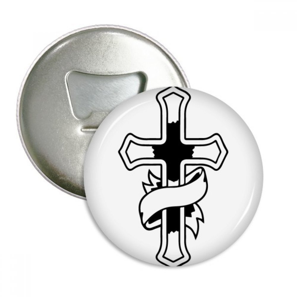 Décapsuleur Église Religion Christianisme Aimant Réfrigérateur Noir