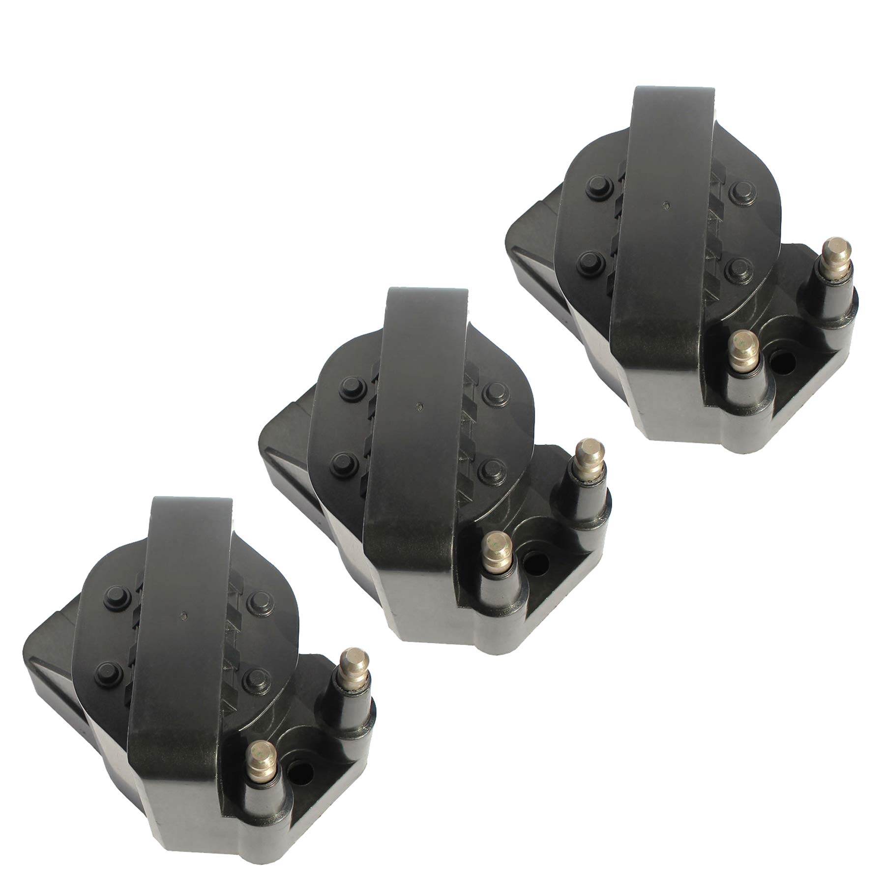 Set of 3 New Ignition Coils on Plug Packs With Boots Compatible with Chevrolet GMC Buick Isuzu Oldsmobile Pontiac 2.8L 3.1L 3.2L 3.3L 3.4L 3.8L V6