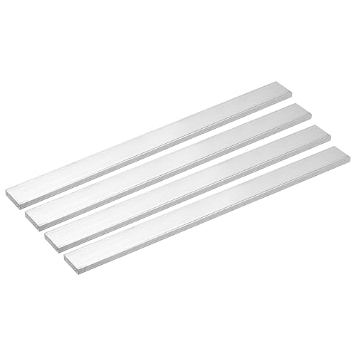 uxcell Barra plana cuadrada de aluminio, 4pcs 14" espesor 1" ancho 12" longitud barra cuadrada de aluminio 6061 placa plana de aluminio, 0.236 x