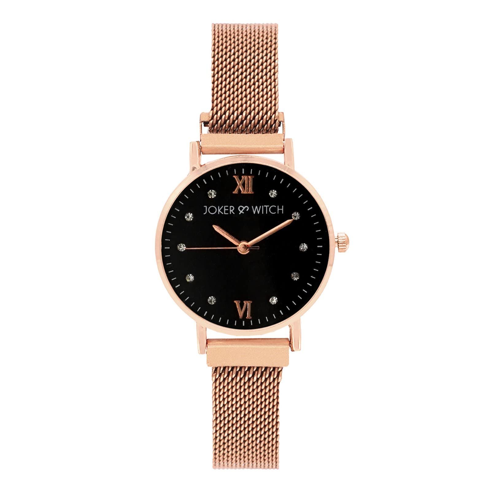 Joker & Witch Stainless Steel Joker And Witch Lexi Rose Gold Black Dial Magnetic Analogue Watch For Women, Rose Gold Band (B08WPT1MZ6) Amazon Price History, Amazon Price Tracker
