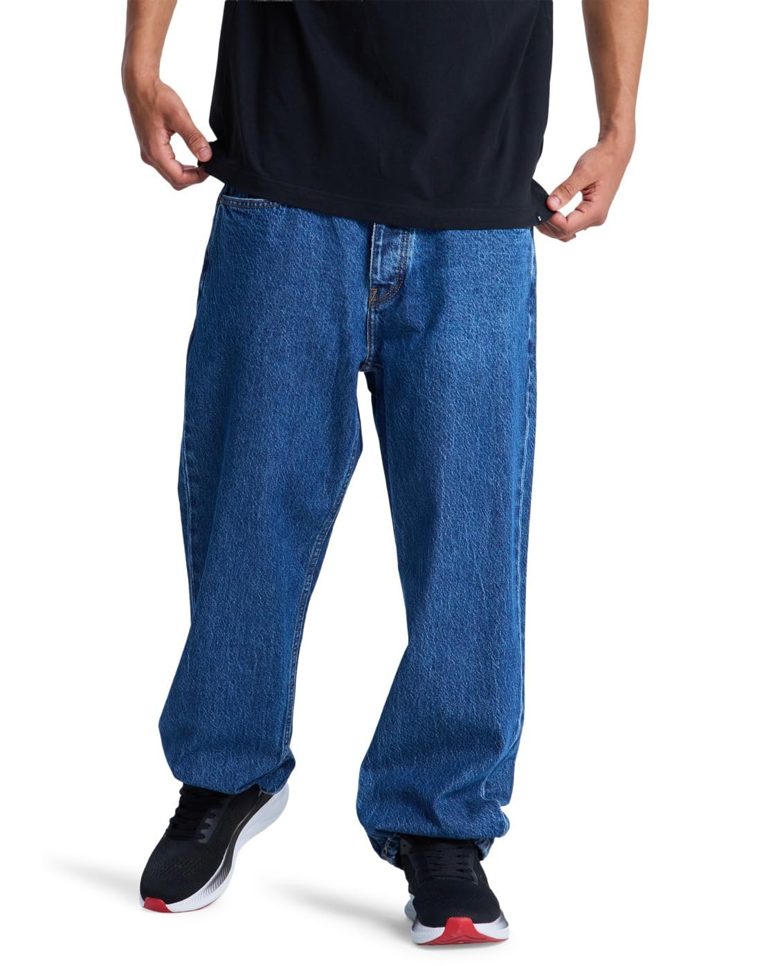 DC Relaxed Straight Denim Jeans - Indigo Dark - Mens 33/34 - Cotton