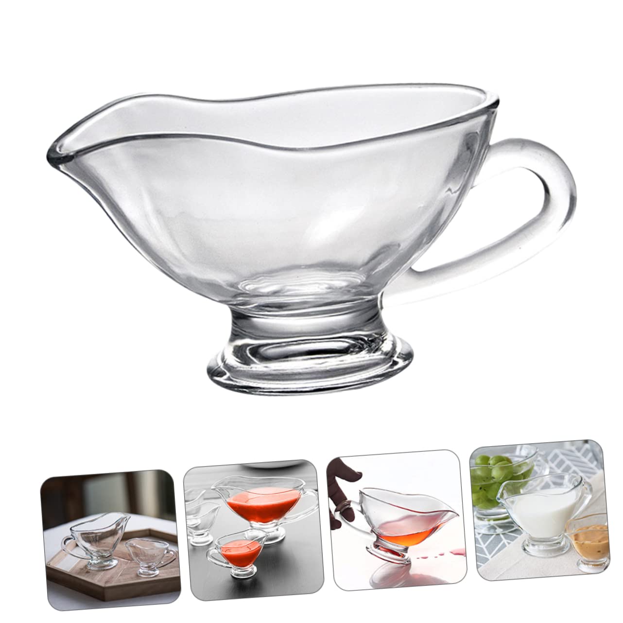 BRIGHTFUFU 1PC Transparent Glass Sauce Cup Seasoning Bowl for Sauces Dressings and Condiments Chic Serving Container for Home Kitchen Parties and Banquets