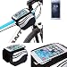 Produktbild K-S-Trade Rahmentasche für Sony Xperia XA2 Ultra Dual-SIM Rahmenhalterung Fahrradhalterung Fahrrad Handyhalterung Fahrradtasche Handy Smartphone Halterung Bike Mount Wasserabweisend, Silber-schw