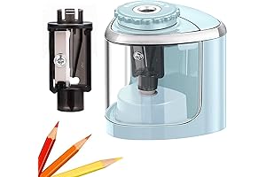 Pencil Sharpener, Electric School Supplies for Kids, Portable and Fast Sharpening