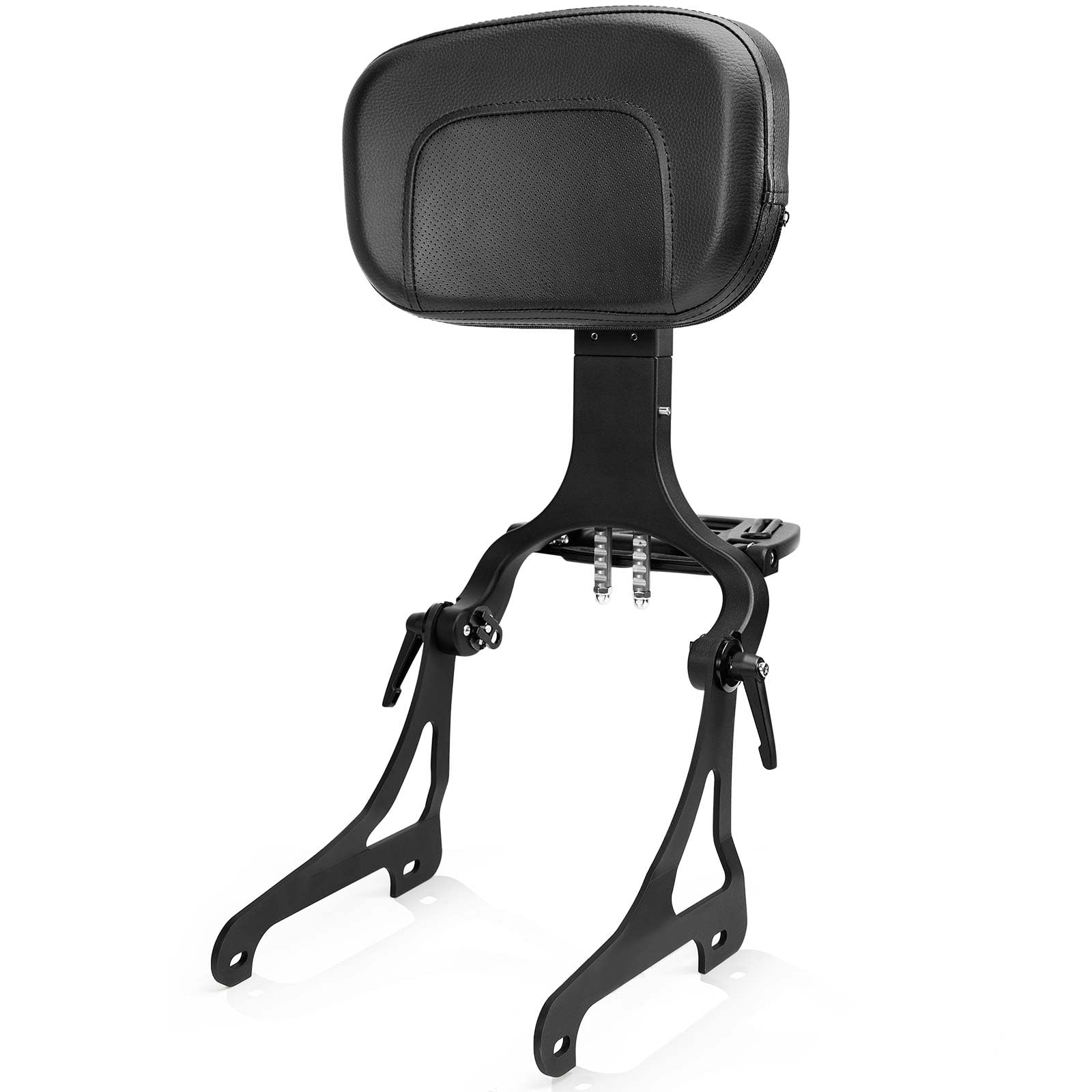 Multi-Purpose Adjustable Passenger Driver Backrest Sportster Sissy Bar with Foldable Luggage Rack Compatible with 2000-2022 2024 Harley Sportster XL 883 1200 Models
