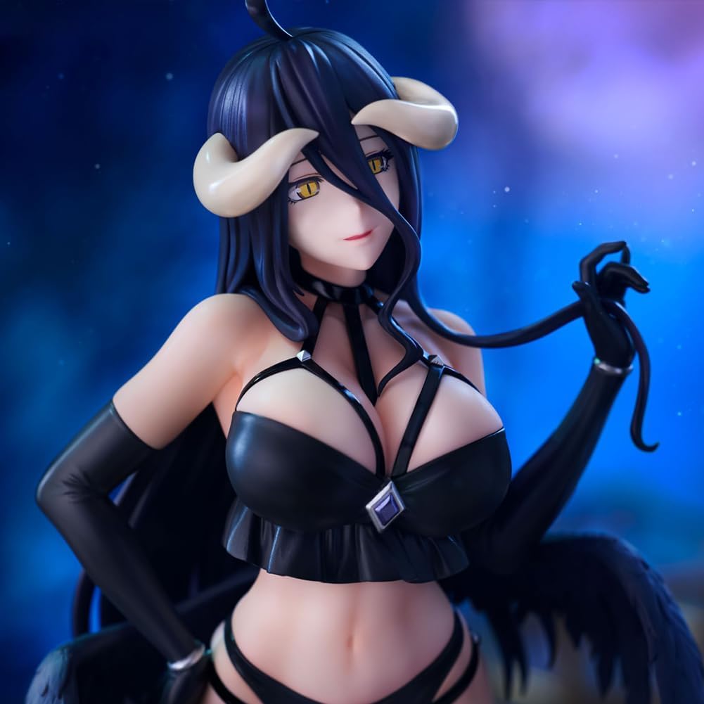 LUNK Albedo Figures Action Statue, Anime Albedo Scale Girl Figure Shalltear Bloodfallen Anime Figurine for Fans 25CM