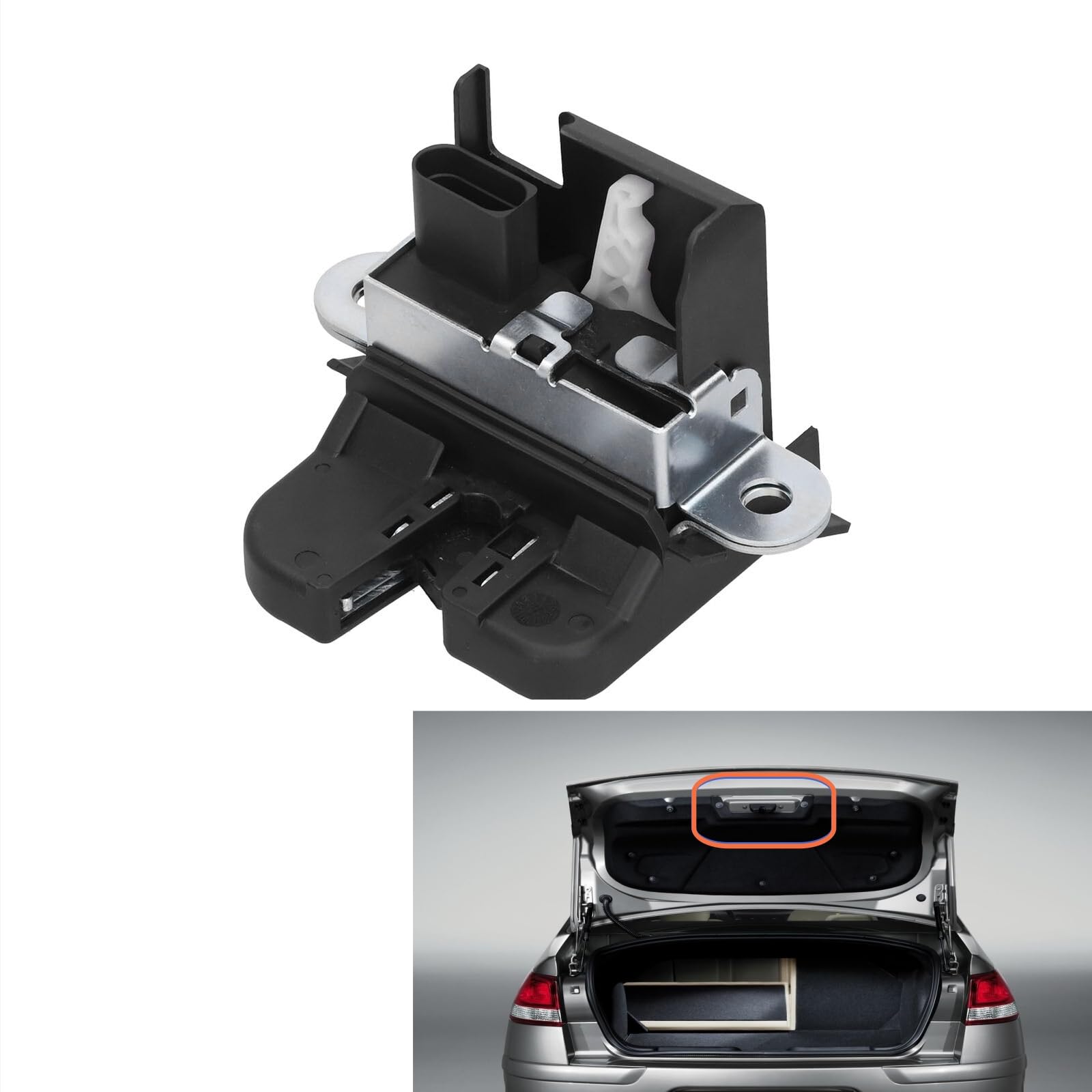 Serratura per portellone posteriore, per bagagliaio, compatibile con Golf MK5 MK6 1T1 1T2 1T3 3C5 B7 6R1 6C1 5N, ricambio per 5K0827505A 1T0827505H