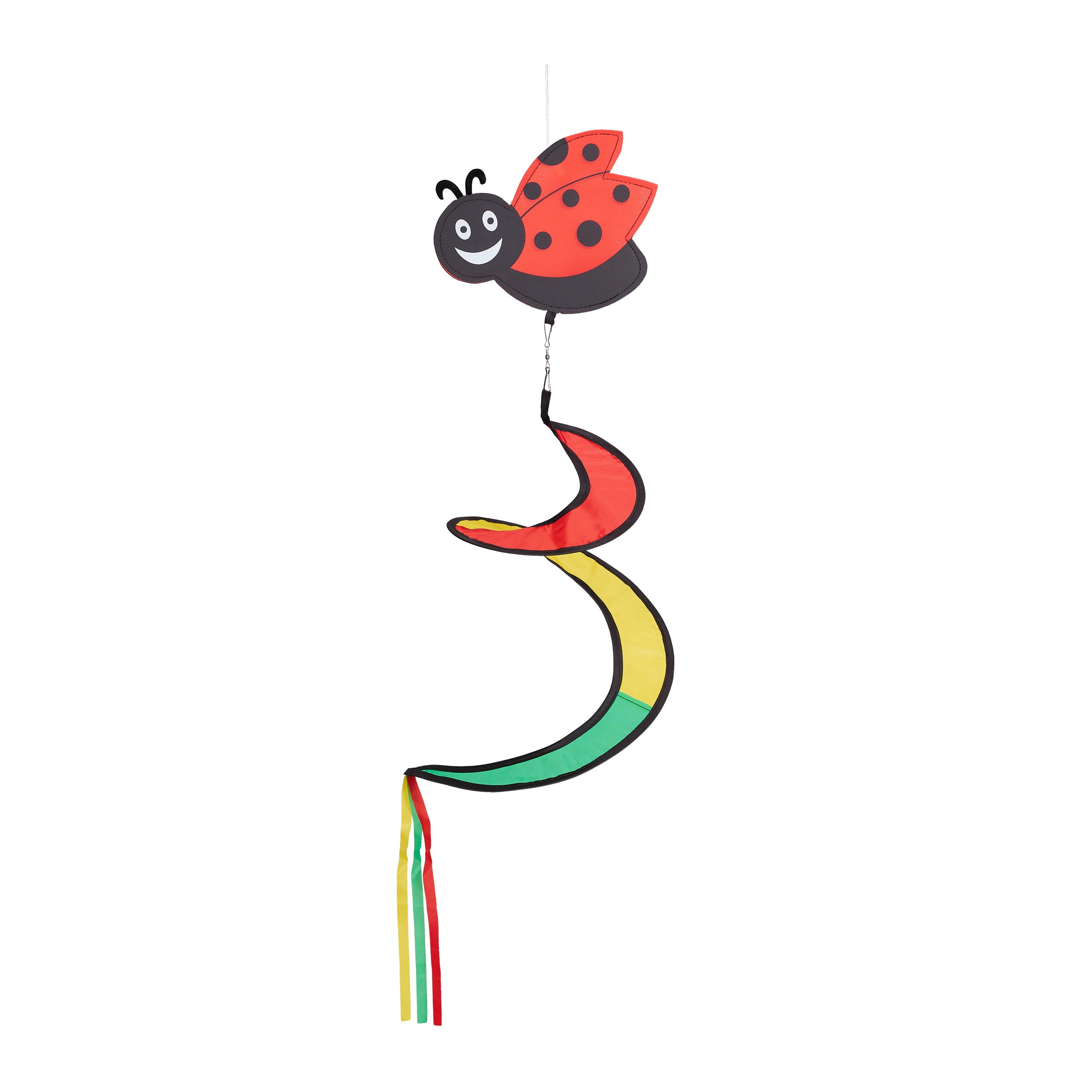 Relaxdays Moulin à Vent en Spirale, Set de 3, Motif Animaux, Jardin et Balcon, Multicolore
