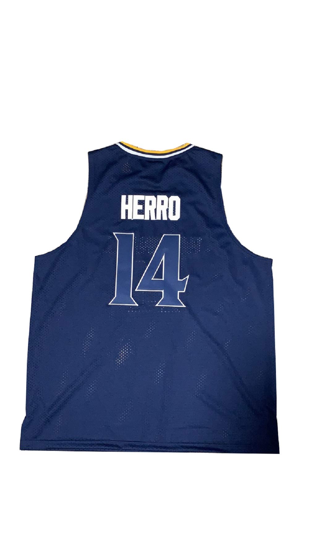 T Herro 14 High School Falcons Stitch Basketball Jersey Sewn Navy Size (38)