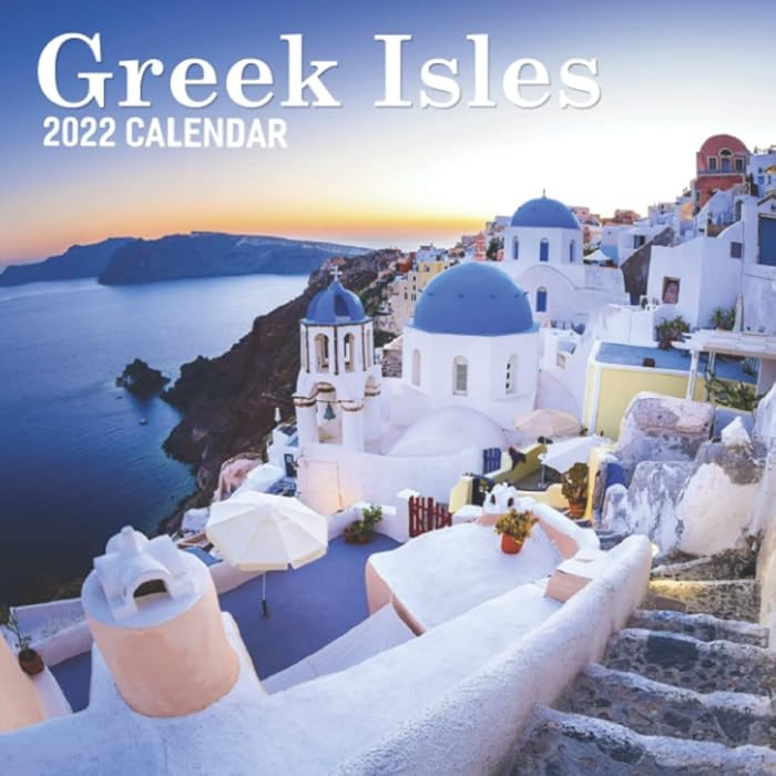 Buy Greek Isles 2022 Calendar Graphique Greek Isles Squared Monthly