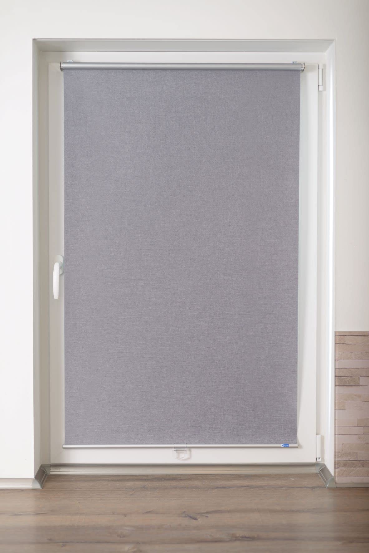 Store Enrouleur à Traction Moyenne Volet Roulant Manuel avec Structure Moderne en Tissu Basalte 110 cm x 150 cm (l x L)