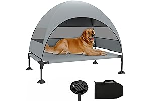 Elevated Outdoor Pet Bed with Canopy: Comfort Elevated for Your Furry Friend